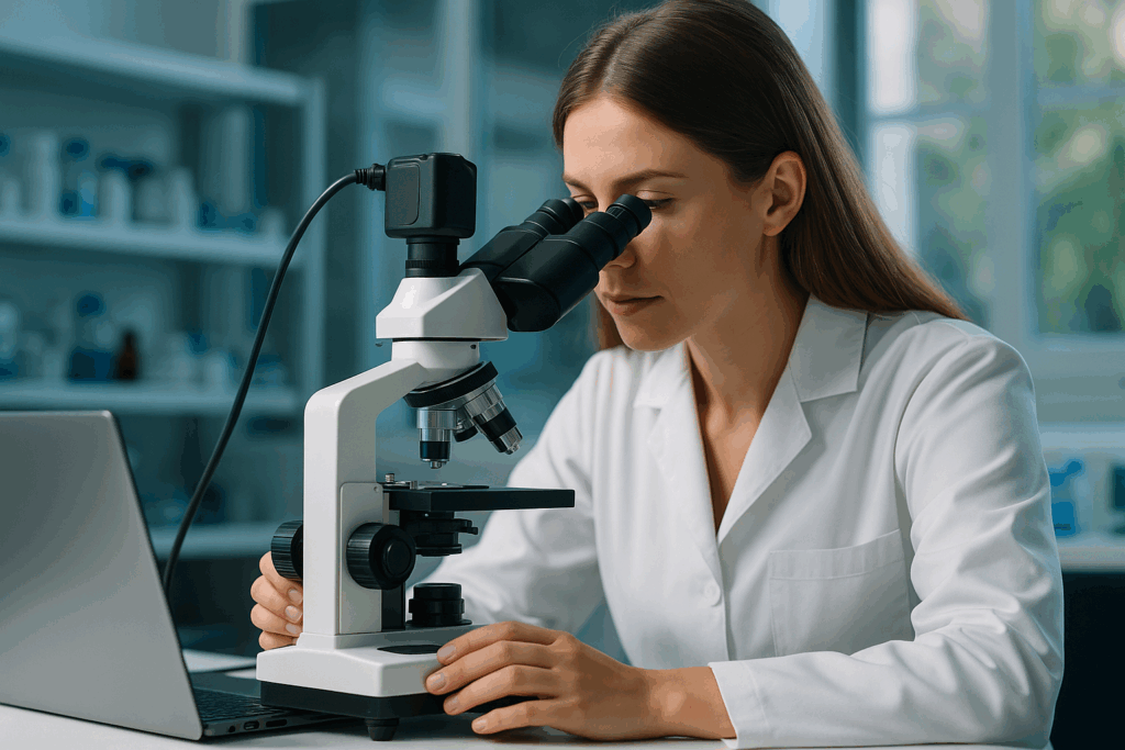 cámara para microscopio